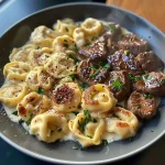 Cracked Garlic Steak Tortellini in Creamhouse Sauce Bliss