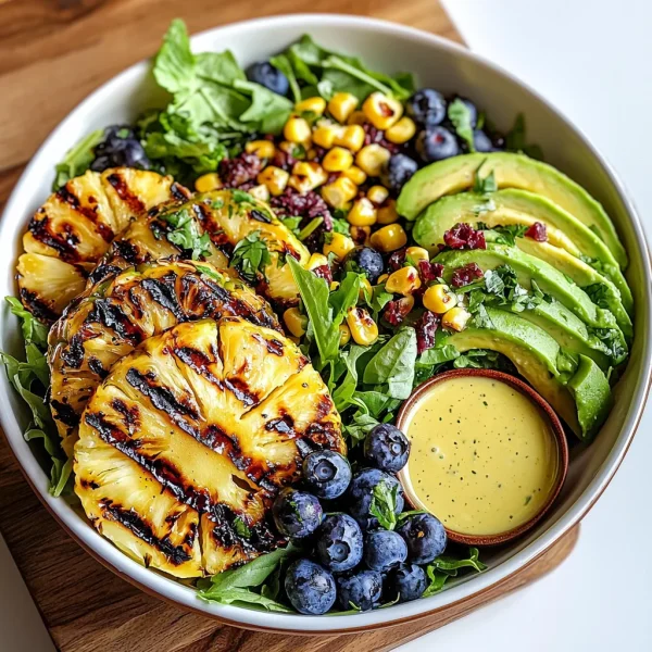 Creamy Citrus Dressing + Grilled Pineapple Salad