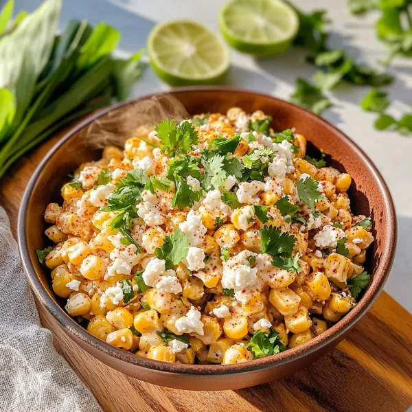 Creamy Mexican Street Corn Salad with a Kick