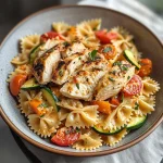 Creamy, Spicy Chicken Pasta with Summer Vegetables