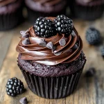 Decadent Dark Chocolate Blackberry Cupcakes