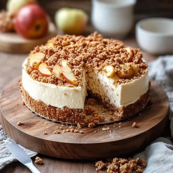 Delicious Apple Crumble Cheesecake for Cozy Fall Evenings