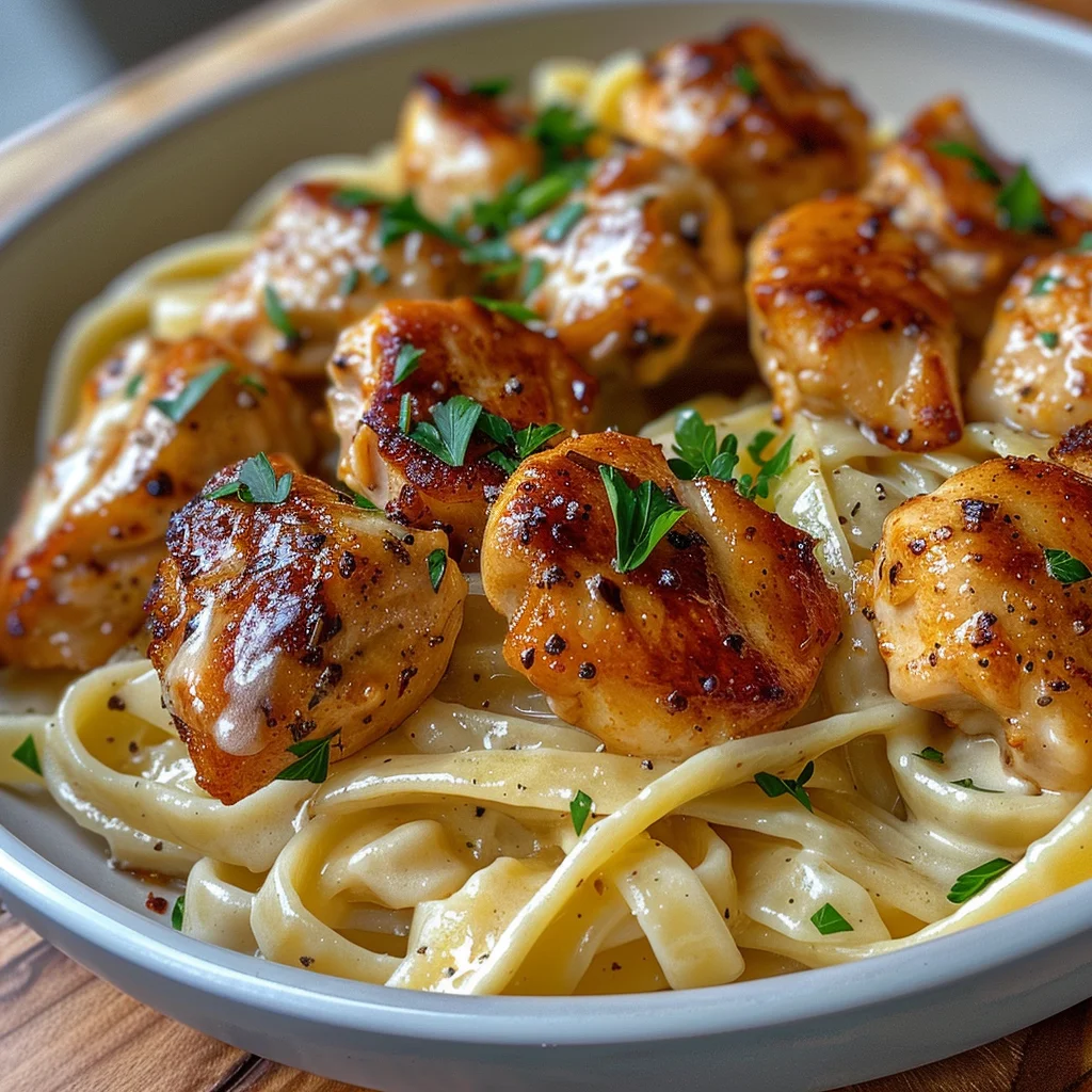 Garlic Butter Chicken Bites with Creamy Parmesan Pasta: An Incredible 7-Step Recipe image 2