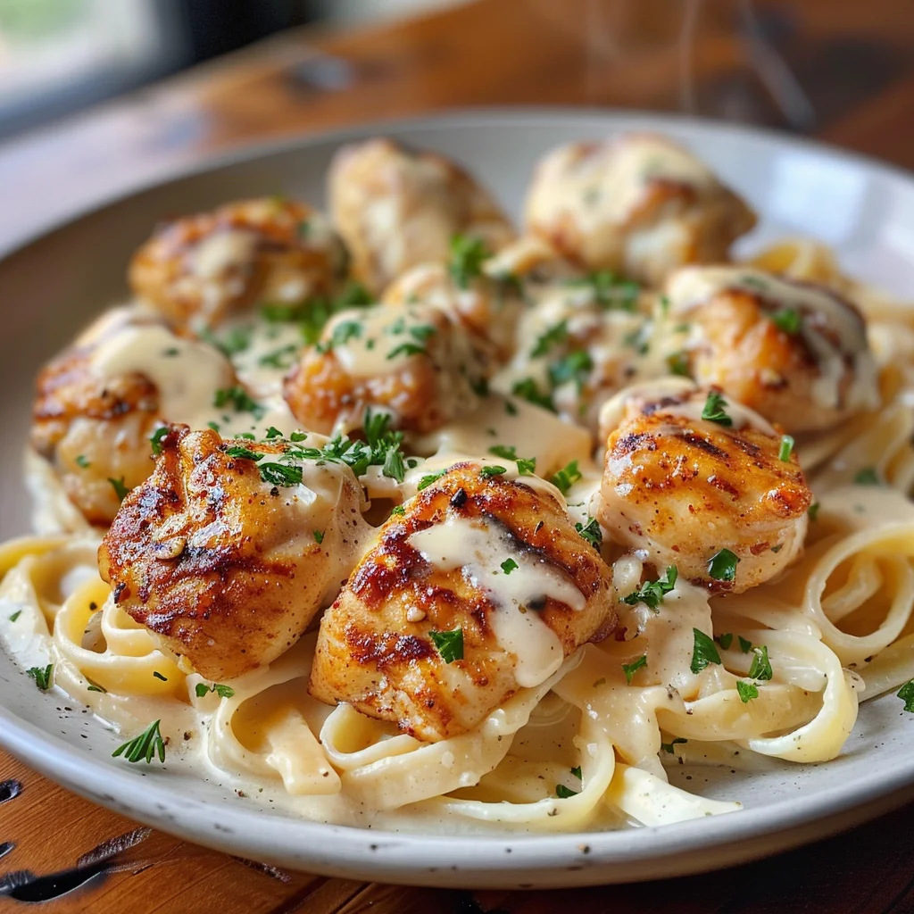 Garlic Butter Chicken Bites with Creamy Parmesan Pasta: An Incredible 7-Step Recipe image 4