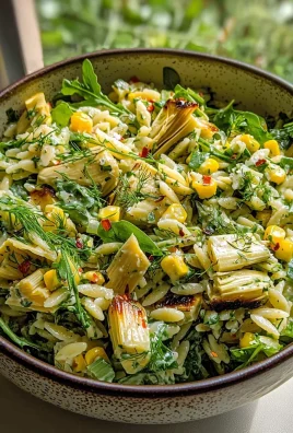 Grilled Corn Orzo Salad with Scallion Dill Dressing