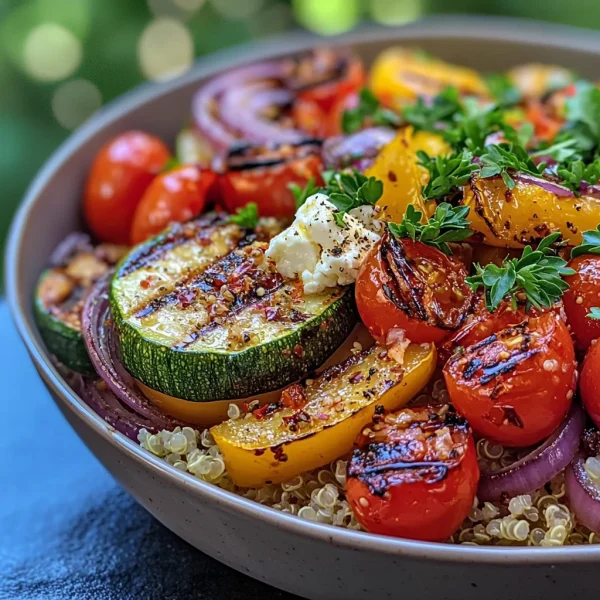 Healthy Grilled Mediterranean Bowl