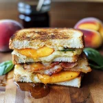 Honey Peach White Cheddar Grilled Cheese Sandwich