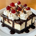 Hot Fudge Sundae Brownie Cheesecake