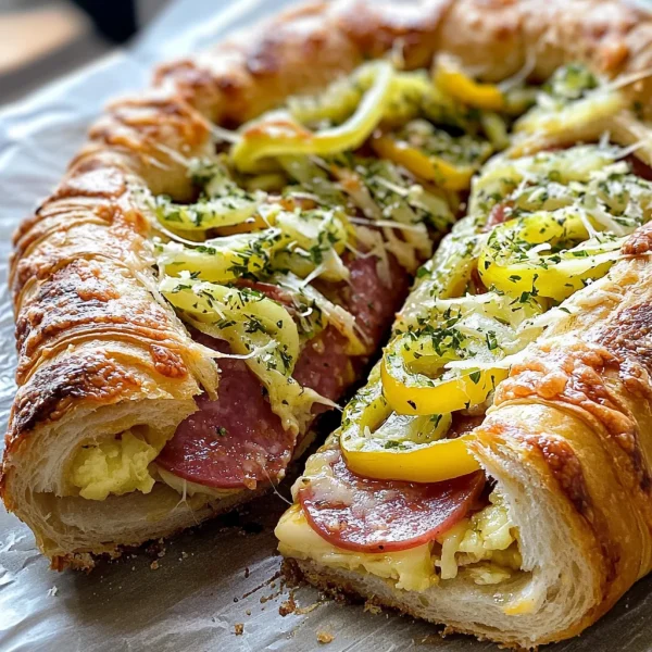 Italian Crescent Roll Sandwich Bake - Easy Party Favorite