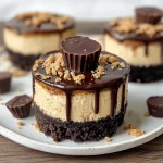 Mini Peanut Butter Cup Cheesecakes