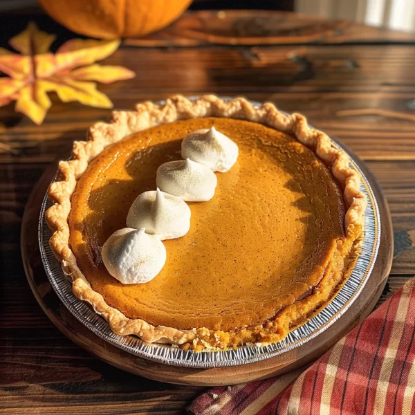 No Bake Marshmallow Pumpkin Pie