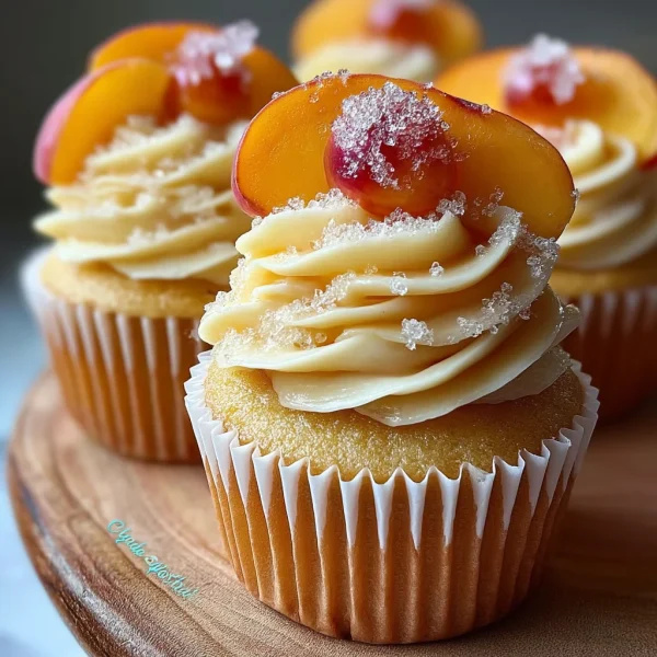Peach Bellini Cupcakes