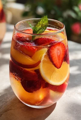 Peach Strawberry Cherry Summer Sangria