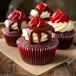 Red Velvet Molten Lava Cupcakes Recipe