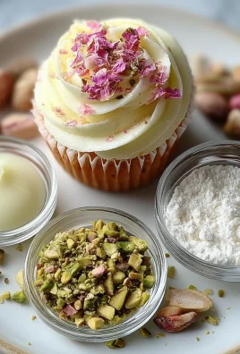 Rose and Pistachio Cupcakes: A Floral Delight