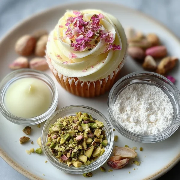 Rose and Pistachio Cupcakes: A Floral Delight