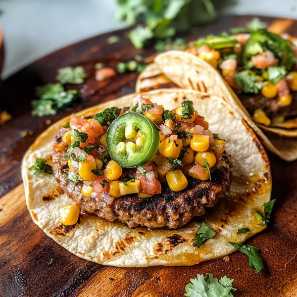 Street Corn Smash Burger Tacos
