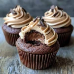Swirled Chocolate Cupcakes with Creamy Chocolate Filling