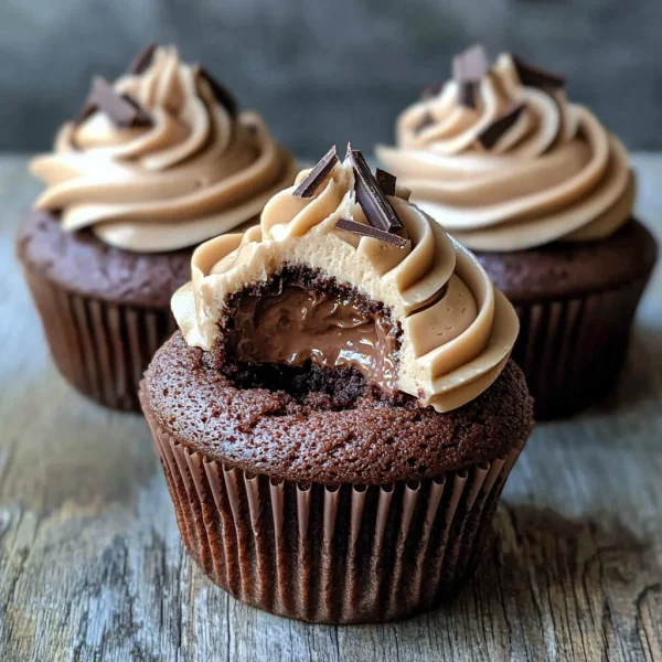 Swirled Chocolate Cupcakes with Creamy Chocolate Filling