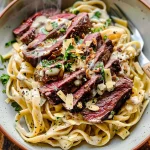 The Best Creamy Steak Pasta Alfredo Recipe