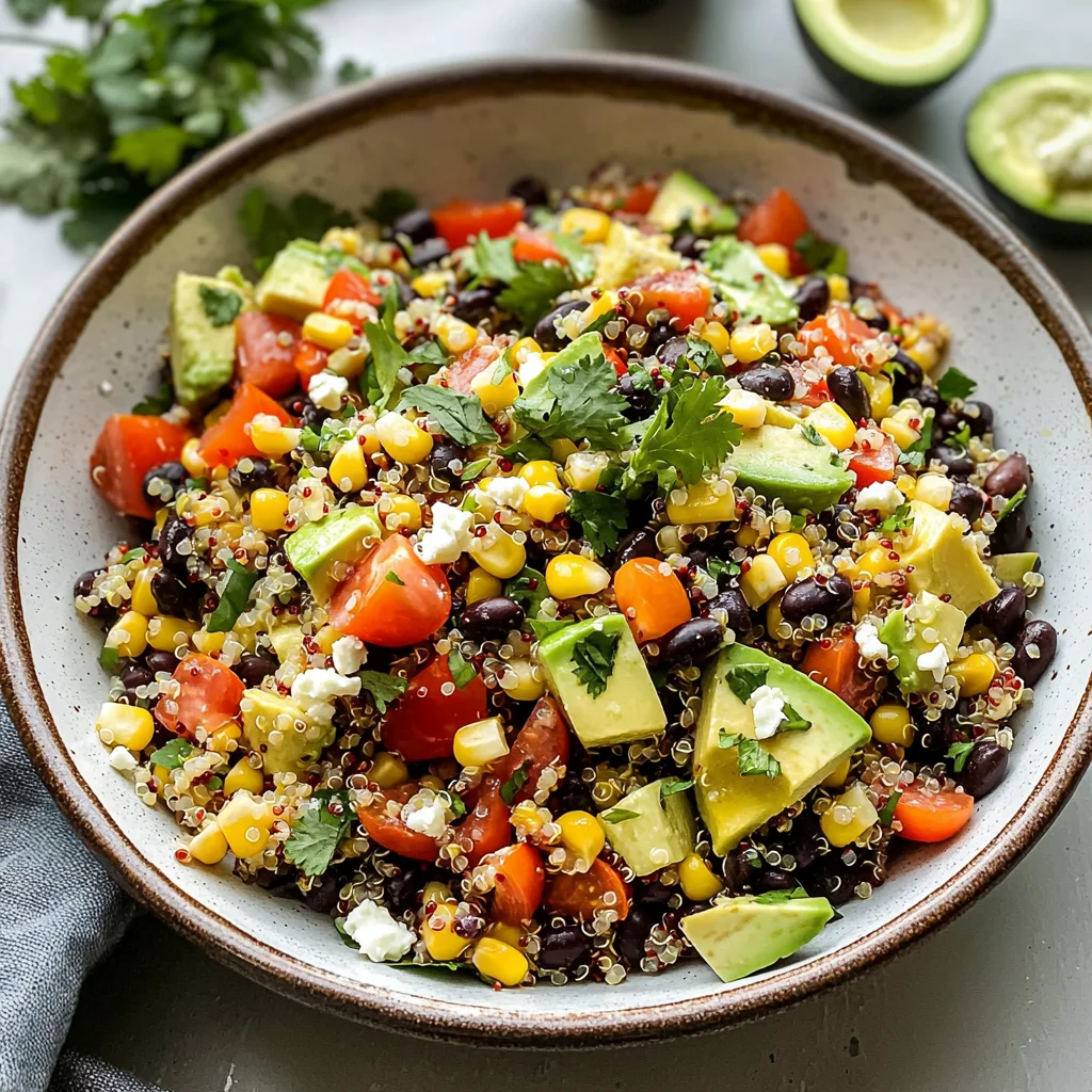 Chili-Lime Quinoa Black Bean Salad with Corn